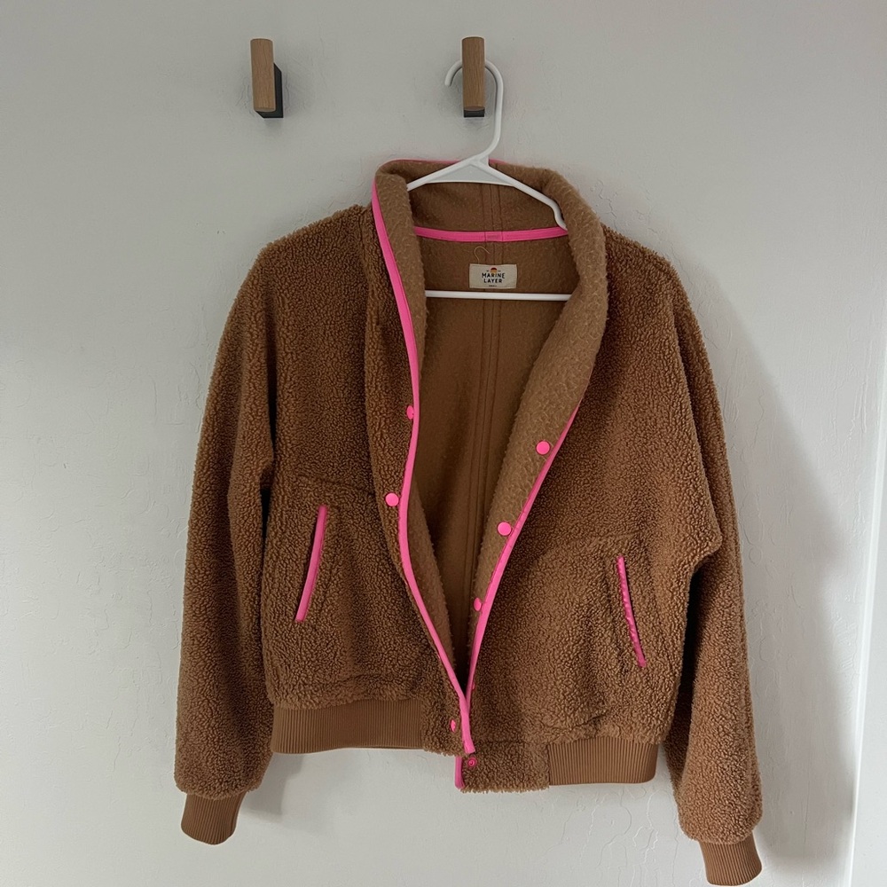 Marine Layer Sierra Sherpa Jacket in Small - Camel